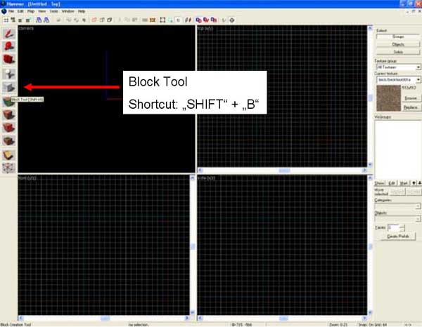 Block Tool Shortcut SHIFT + B