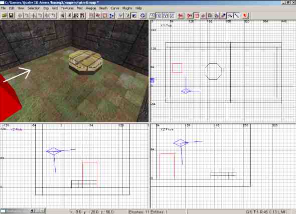 der Trigger-Brush auf dem Jumppad