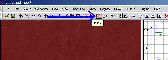 Menüpunkt "Hollow" anklicken