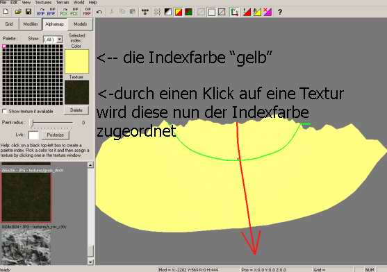 der Indexfarbe ist jetzt eine Textur zugewiesen