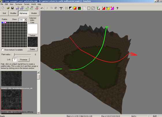 das Terrain ist fertig texturiert